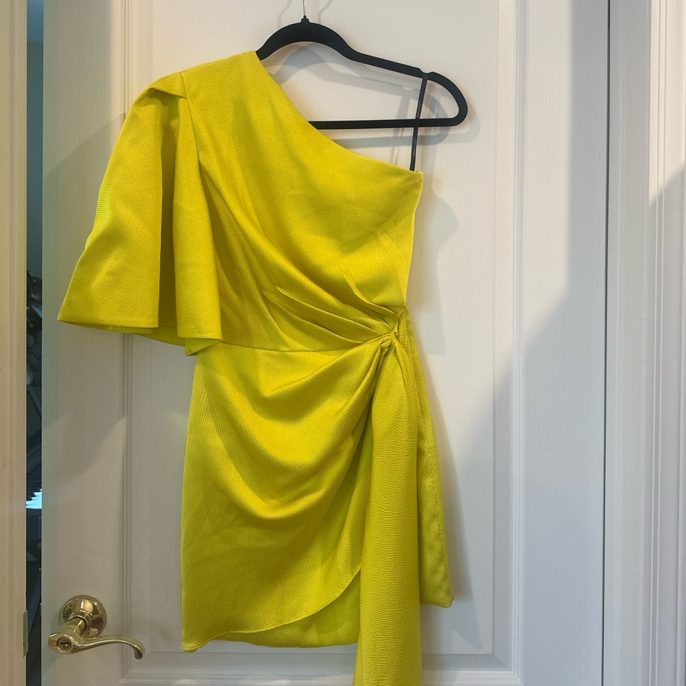 Solace London Yellow Asymmetrical Dress - Worn Once